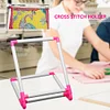 (US Local)Embroidery Frame Universal Clip Plastic Rack Cross Stitch Hoop Stand Holder