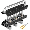 [US Local Warehouse] 3-Station Edge Roller Bender 0-90 Bending Angle Hand Sheet Metal Bender with Aluminum Alloy Handle Metal Bending Tool for Making 1/2 to 5 in 13 to 130mm Bends (Black)