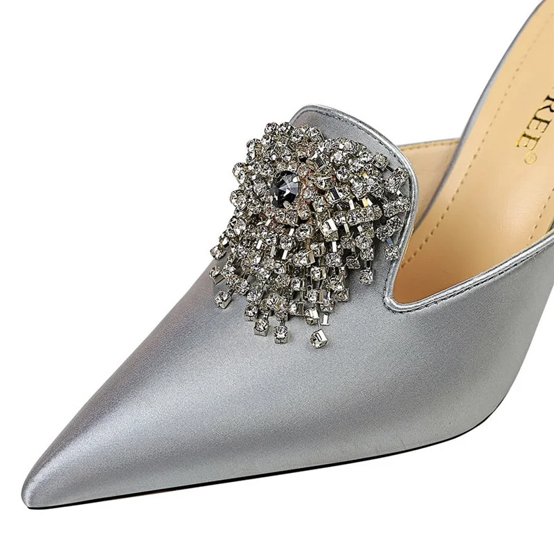 BIGTREE Shoes New Woman Pumps Rhinestone Shoes For Women Heels Wedding Shoes Elegant Party Shoes Women High Heels Lady Stiletto