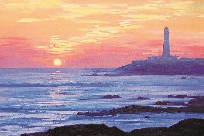 

Sunset Seaside Coast Lighthouse – Paint By Numbers - 40*50CM, 501 Original