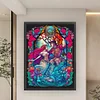 Glass Painting Mermaid-14CT Stamped Cross Stitch 45*60cm/17.72*23.62in (Big Size)