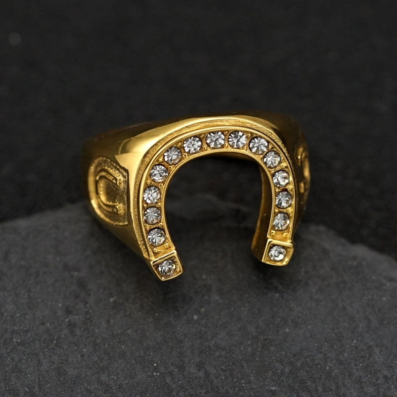 Hip-Hop U Shape 316 Stainless Steel Plating Men’s Rings