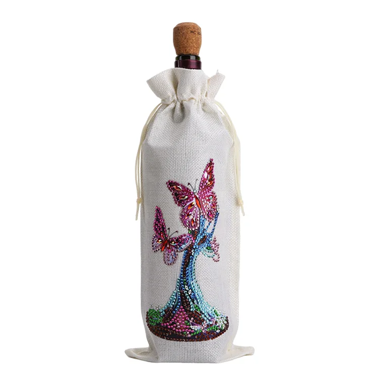 DIY Diamond Painting Wine Bags Diamond Art Liquor Bottle Covers (Butterfly Tree) gbfke