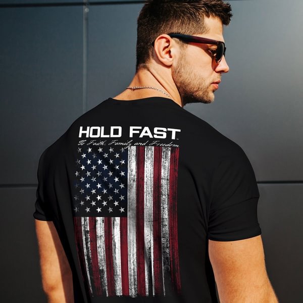 HOLD FAST Mens T-Shirt Hold Fast Flag - Life is Beautiful for You - SheChoic