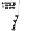 [US Local Warehouse] Boat Trailer Steps with Handrails Anti-Slip Boat Trailer Ladder Yacht Staircase Marine Trailer Step Capacity 450 lbs for Boats Dock & Launching