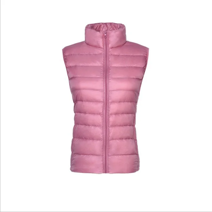 Woherb Spring And Autumn Winter New Female Korean Version Standing Collar Light Down Jacket Female Vest Vest Vest Female Plus Size Coat-Outfit Ideas