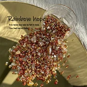 Guraa Red Nail Art Materials Mixed Colored Beads Nail Accessories With Bows Metal Patches Handmade Wearable Nail Materials