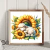 Diamond Painting-DIY Full Round Drill Sheep And Sunflowers