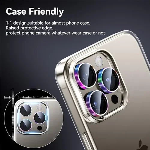 Suitable for iPhone13/14/15 series metal anti-fall, anti-scratch and anti-scratch lens protective film