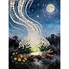 DIY Pearl Painting Forest Light for Home Decor with Frame(30x40cm)
