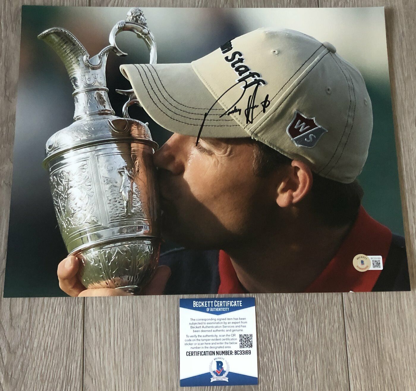 PADRAIG HARRINGTON SIGNED AUTOGRAPH THE BRITISH OPEN 11x14 w/PROOF & BECKETT COA