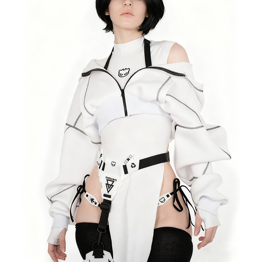 Cyberpunk Futuristic Mechanical Style Women's Sports Yoga Outfit Set