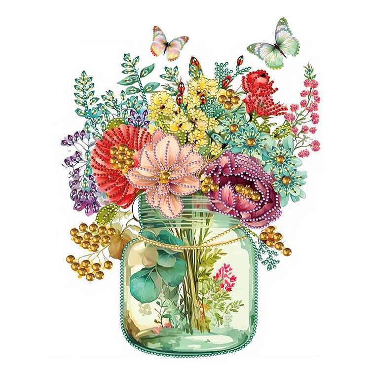Vase And Flowers 30*40CM(Canvas) Special Drill Diamond Painting gbfke