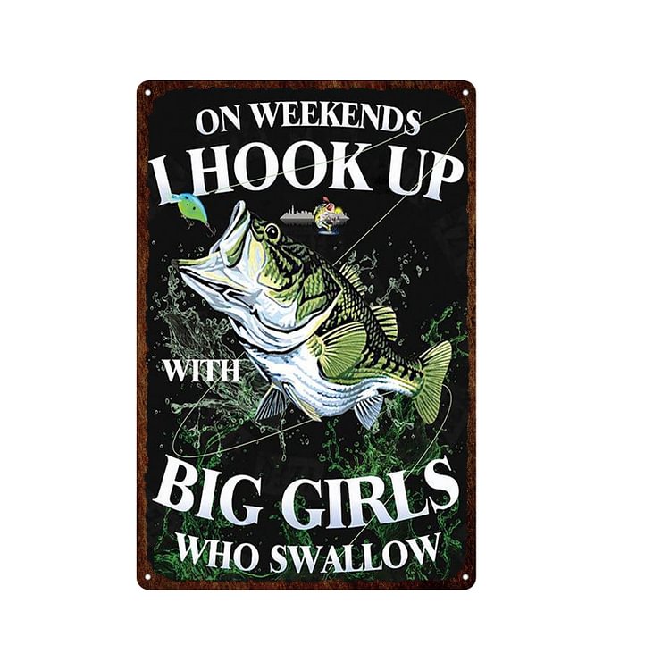 【20*30cm/30*40cm】Go Fishing - Vintage Tin Signs/Wooden Signs