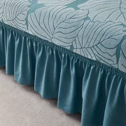 Mymmirical Jacquard Armless Sofa Bed Cover Elastic Cheap Couch Covers for Living Room Washable Removable Slipcovers Folding Settee Case