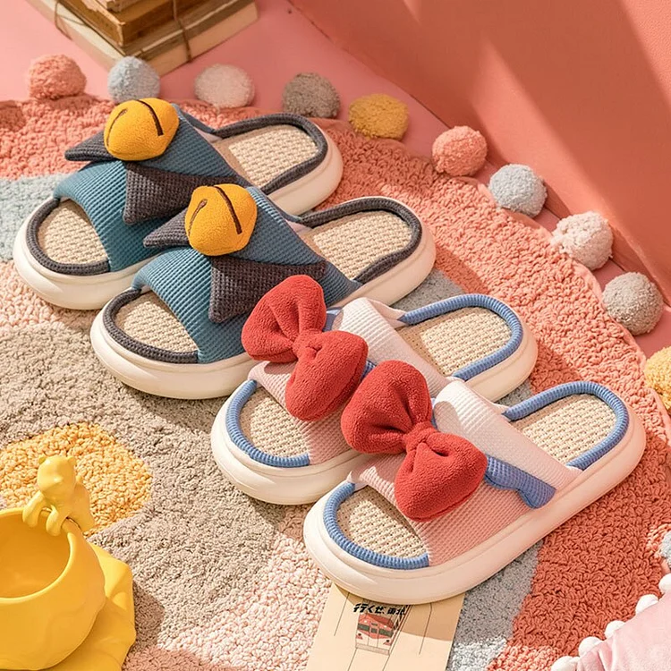 Cute All Season Linen Slippers