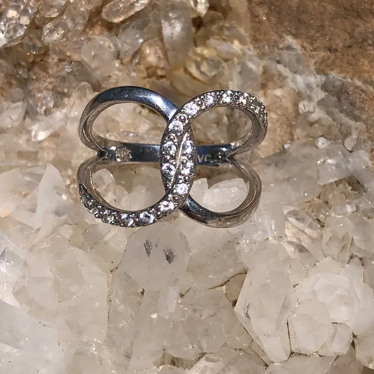 Ring in Sterling Silver with Cubic Zirconia 9 1/4