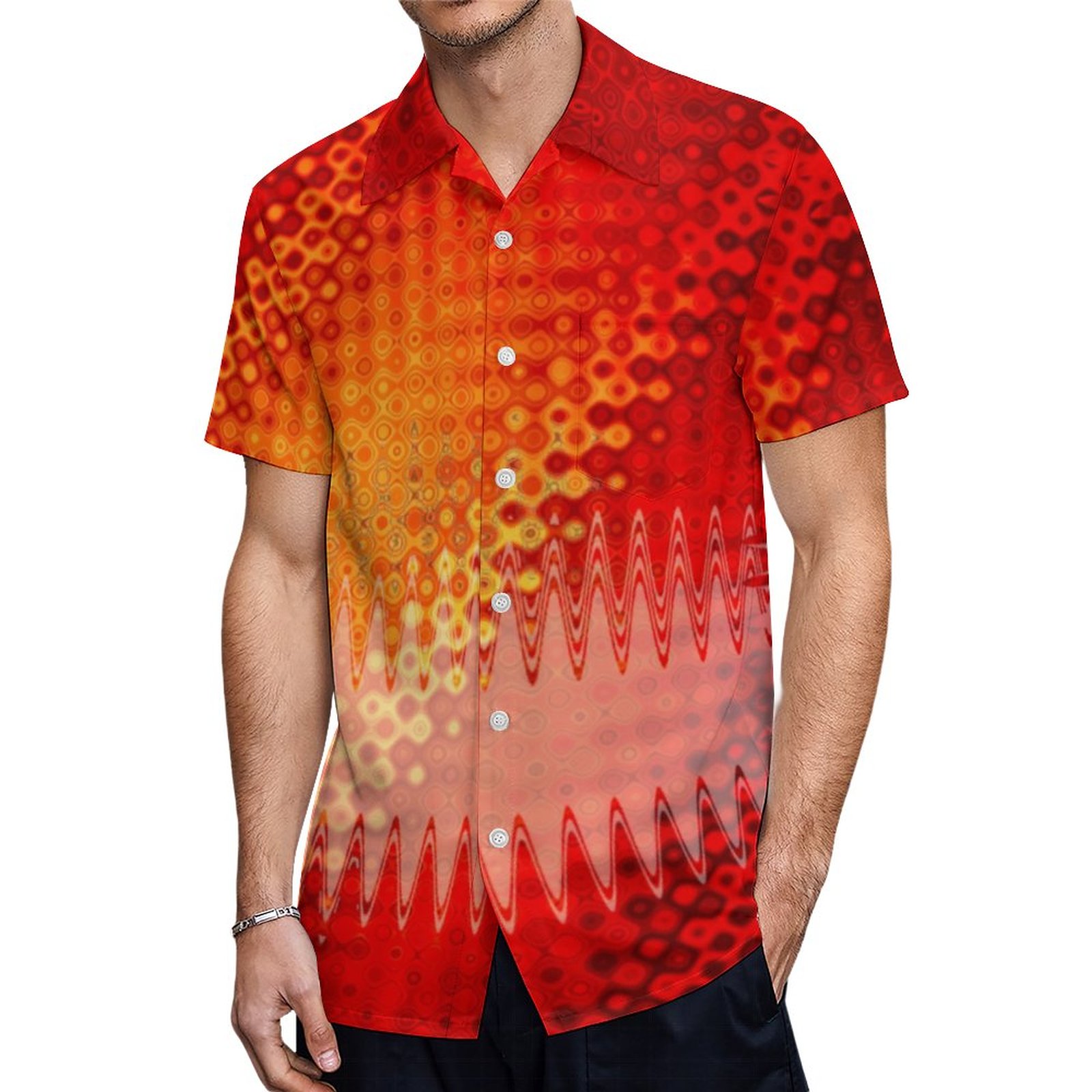 Bootyliscious Liquid Flame Phoenix Rave Hawaiian Shirt Mens Button Down Plus Size Tropical Hawaii Beach Shirts