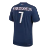 KVARATSKHELIA #7 PSG Home Authentic Soccer Jersey 2024/25