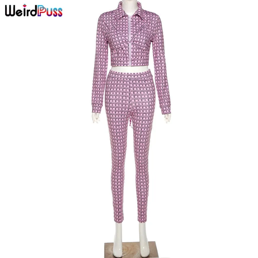 OrangeA Summer Women Plaid Print 3 Piece Set Coat+Bra+ Sporty Leggings Matching Set Stretchy Activewear Skinny Birthday Outfits