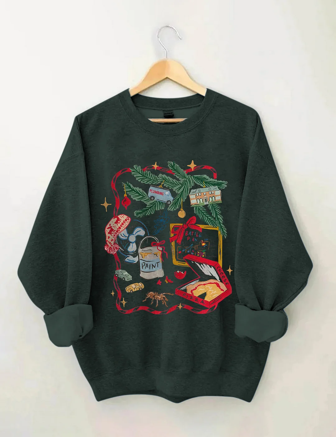 Home Alone Battle Plan Map Christmas Sweatshirt