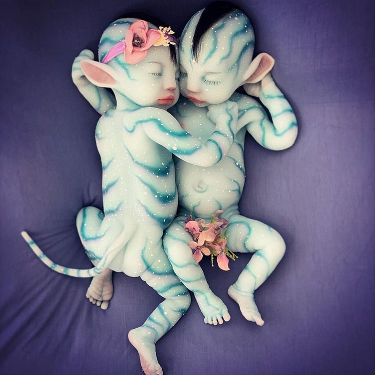 Touch So Real 20 Inches Realistic Fantasy Reborn Baby Doll Avatar Toddler Baby Twins Girls Doll Minibabydolls® Minibabydolls®