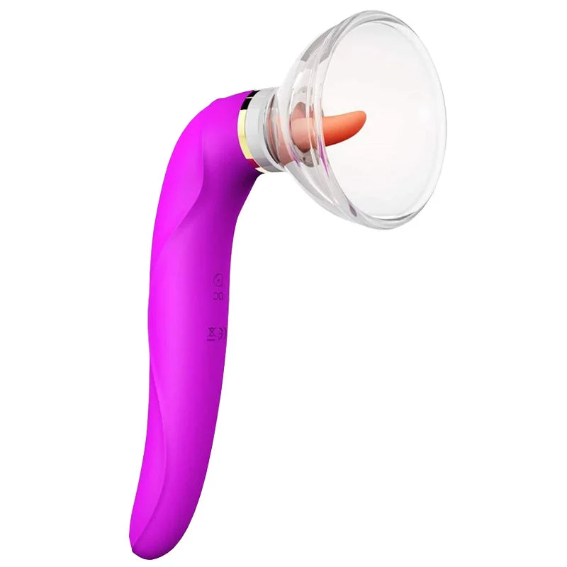 Clitoral Sucking Licking Vibrator, G-Spot Tongue Vibrator - Rose Toy