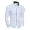 Men's Solid Color Casual Simple Slim Shirt