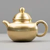 Pure Handmade Brass Plated 18K Gold Mini Tea Pet Small Teapot
