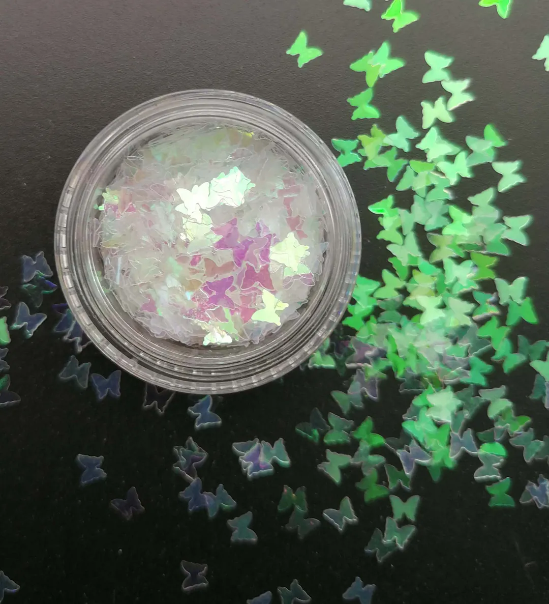 Gold Silver Glitter Nail Foil Sticker Adhesive Transfer Paillette Flake Full Cover Weed Leaf Decal Decor Decoration Manicure