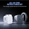 Fast Charger Block with Retractable Cable