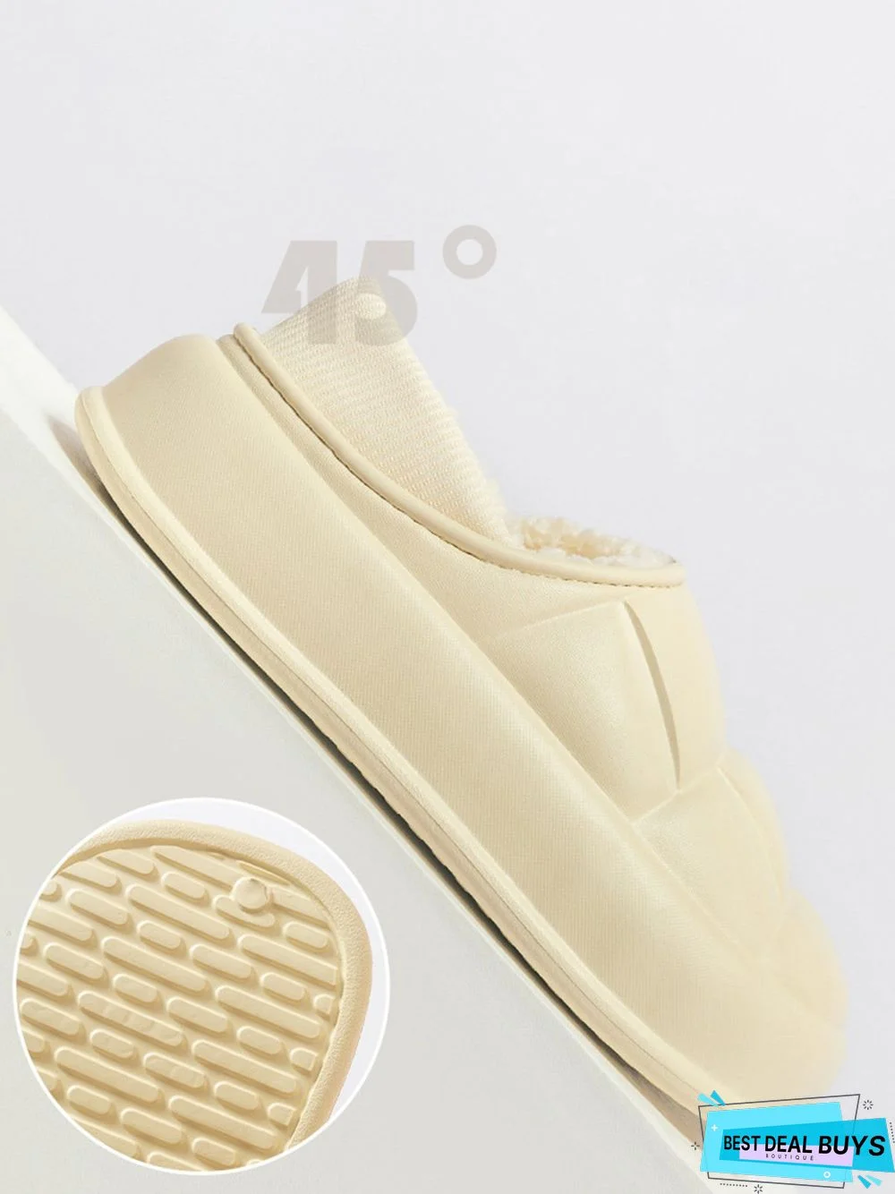 Waterproof Couple EVA Fleece Home Slippers