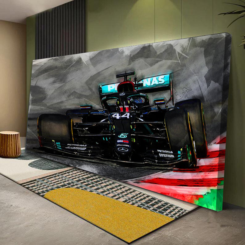 Lewis Hamilton Mercedes AMG Petronas W12 Formula 1 Canvas Wall Art 