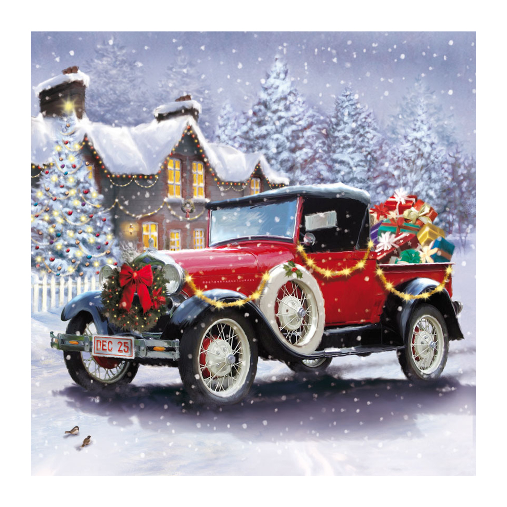 

Christmas Car - Round Drill Diamond Painting - 30*30CM, 501 Original