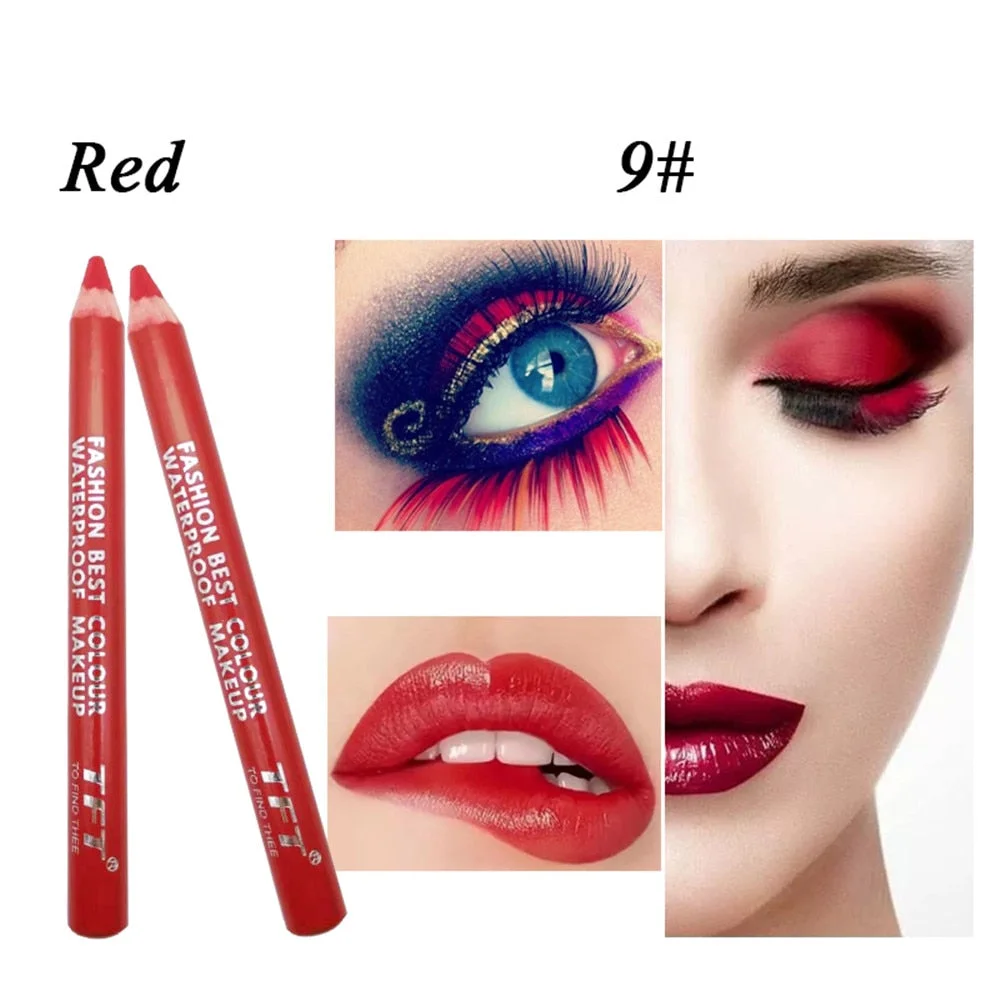 1pc Eyeliner Pen Highlighter Waterproof Matte Eyeshadow Pencil Glitter EyeShadow Pen Cosmetic Glitter Eye Shadow with Sharpener