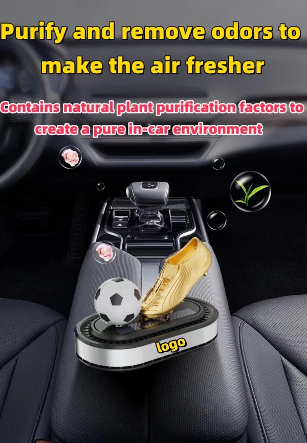 Solar Rotating Football Golden Boots Jewelry Ornaments