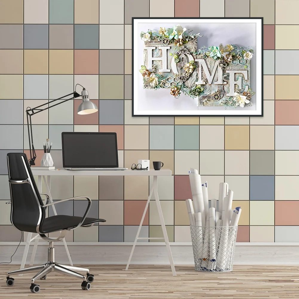 Diamond Painting - Full Round Drill - Flower HOME(40*30cm)