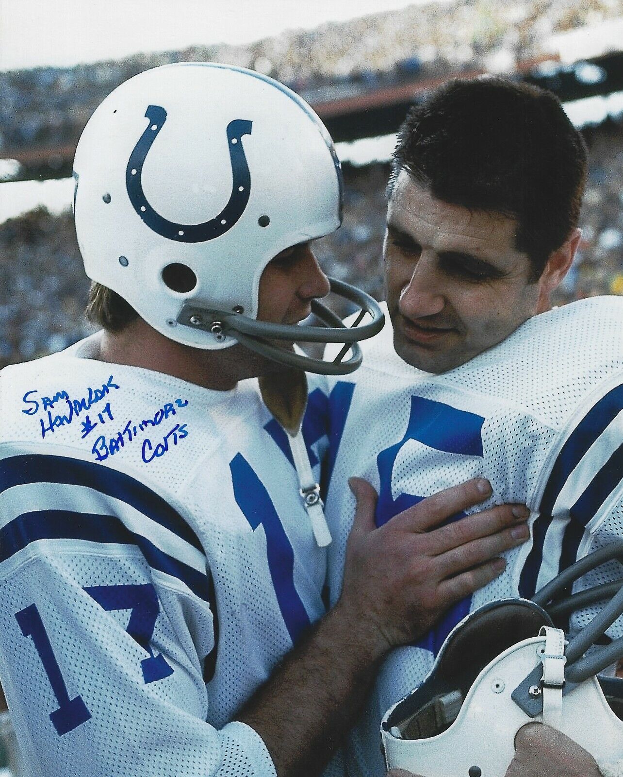 Signed 8x10 SAM HAVRILAK Baltimore Colts Autographed Photo Poster painting - w/COA