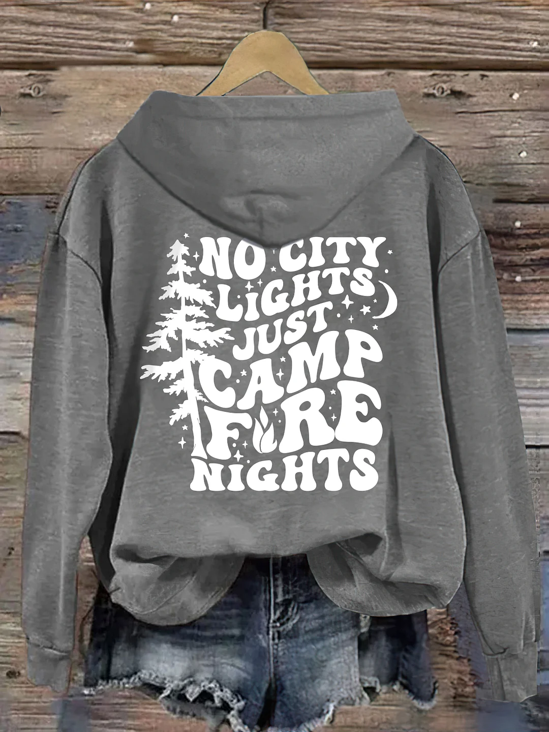 No City Lights Just Camp Fire Nights Hoodie