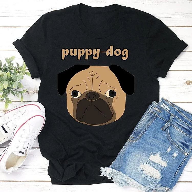 Puppy Mom Dog Mama  T-shirt Tee - 01625-Annaletters