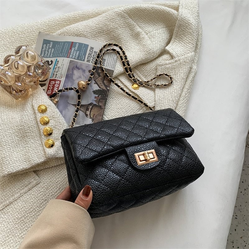 2022 New Trendy Women Shoulder Bag Fashion Designer Handbags Casual Chain Strap Crossbody Bags Pu Leather Ladies Cross Body