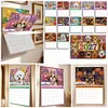 2027 New DIY Diamond Painting Dog Wall Calendar Kit 12-Month Flip Calendar Design Home Decor