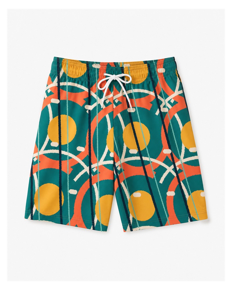 Big & Tall Solar Court Digital Print T-Shirt and Shorts Set