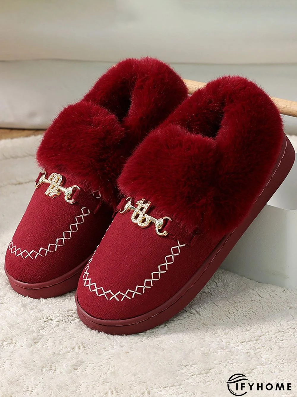 Metal Plush Warm Home Shoes Snow Shoes | IFYHOME