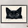 Black Cat -11CT Counted Cross Stitch Kit(40x60cm)