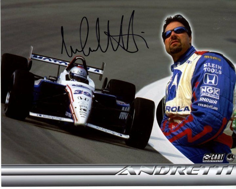 Michael andretti signed autographed indy Photo Poster painting