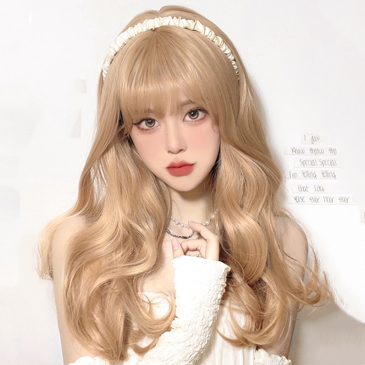 Lolita Gold Long Curly Wig BE1222
