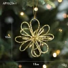Golden Shimmer Christmas's Tree Hanging Decor Balls