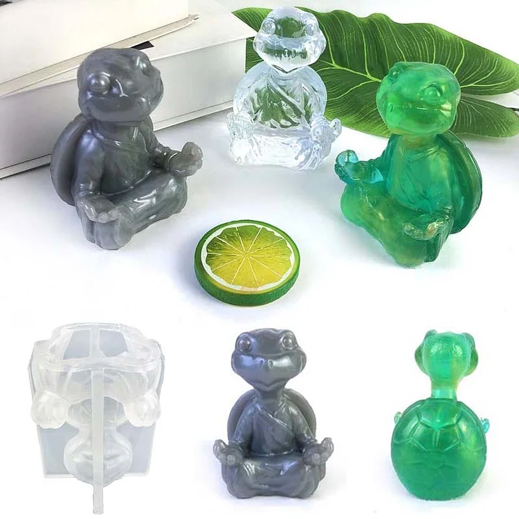 3D Meditation Turtle Ornament Resin Mold CrazyMold