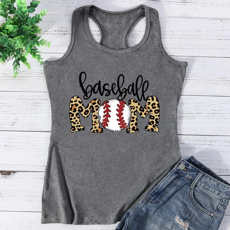 Leopard Baseball mom Vest Top-Annaletters